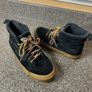 Vans Shoes Mens 6.5 Ultrarange Heiq Eco Dry Black Suede Sk8 Hi Gum Sole Womens 8